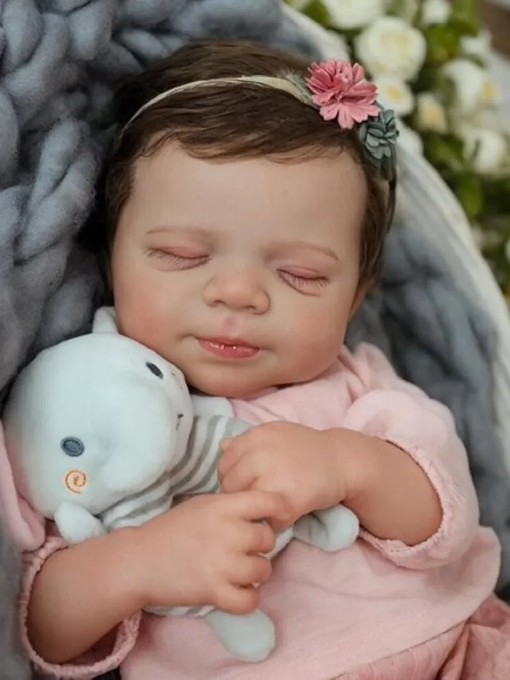 18 Inch Lifelike Reborn Baby Girl Newborn Doll Hand Painted Posable Realistic